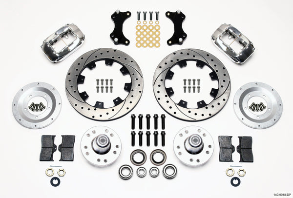 Wilwood Forged Dynalite Front Kit 12.19in Drilled-Polished WWE ProSpindle 140-9918-DP