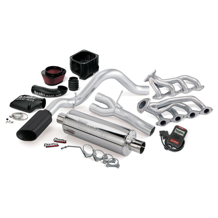 Banks Power 02 Chevy 4.8-5.3L 1500-ECSB PowerPack System SS Single Exhaust w/ Black Tip 48061-B