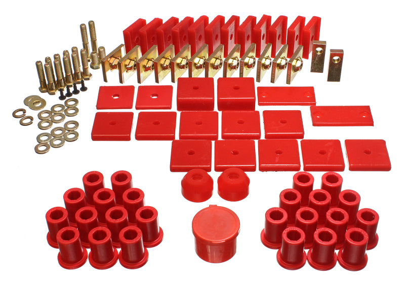 Energy Suspension 64-78 Toyota FJ40 Land Cruiser Red Hyper-Flex Master Bushing Set 8.18105R