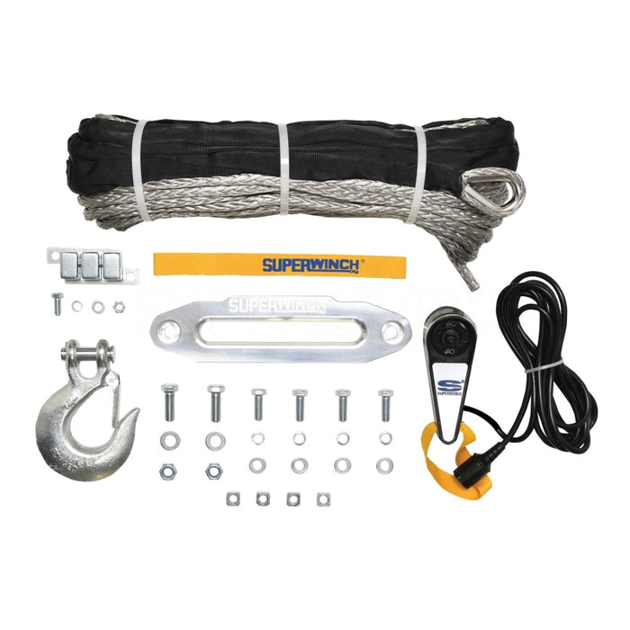 Superwinch 9500 LBS 12V DC 3/8in x 80ft Synthetic Rope Tiger Shark 9500 Winch 1595201