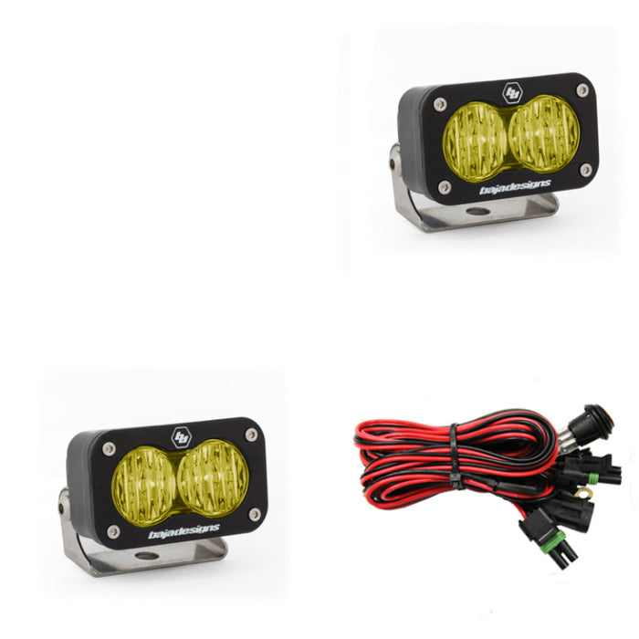 Baja Designs S2 Sport Wide Cornering Pattern Pair LED Work Light Amber 547815