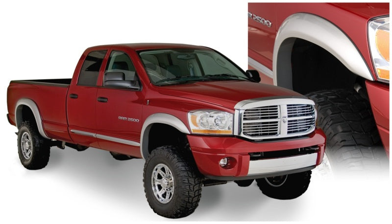 Bushwacker 02-08 Compatible with Dodge Ram 1500 Fleetside Extend-A-Fender Style Flares 4pc 78.0/96.0in Bed Black 50904-02