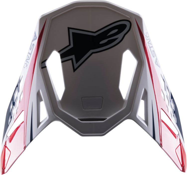 Alpinestars S-M10 Carbon Meta2 Visor White/Red/Blue Glossy (8981122-2378-OS)