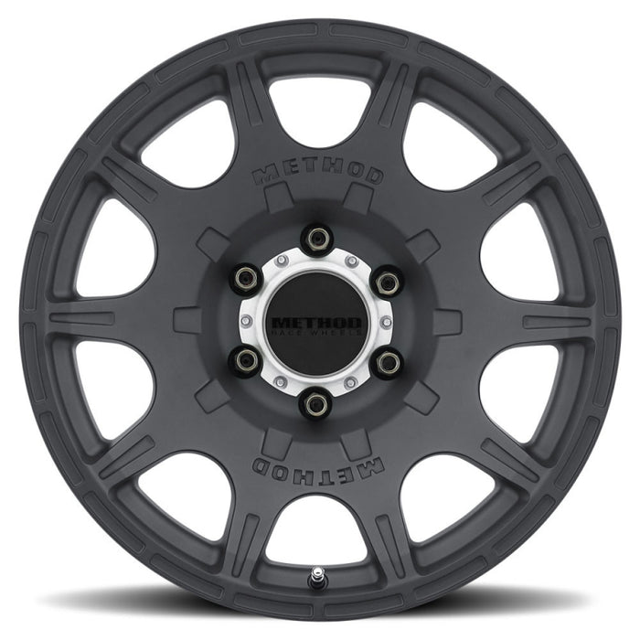 Method MR308 Roost 17x8.5 0mm Offset 6x5.5 106.25mm CB Matte Black Wheel MR30878560500