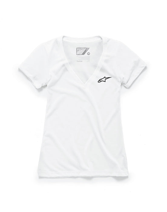 Alpinestars Women'S Ageless V-Neck Tee White Md 1W38-73000-20-M