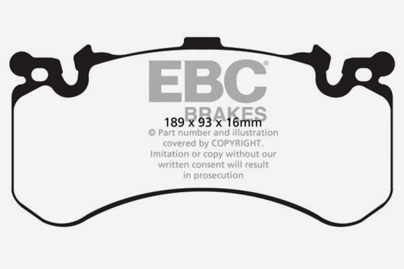 EBC 11+ Audi A8 Quattro 6.3 (Cast Iron Rotors) Redstuff Front Brake Pads DP32158C