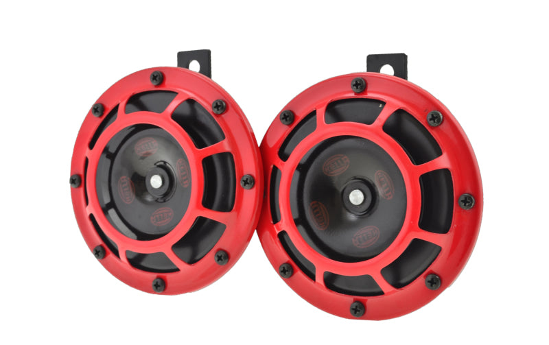 Hella Supertone Horn Kit 12V 300/500HZ Red (003399803 = 003399801) 3399801