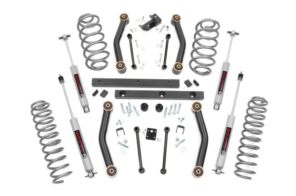 Rough Country 4 Inch Lift Kit compatible with Jeep Wrangler Tj 4Wd (1997-2002) 90630