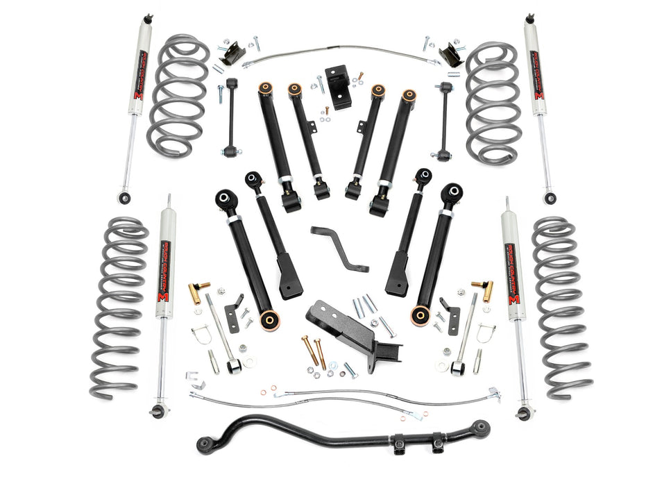 Rough Country 4 Inch Lift Kit X-Series M1 compatible with Jeep Wrangler Tj 4Wd (1997-2006) 66140