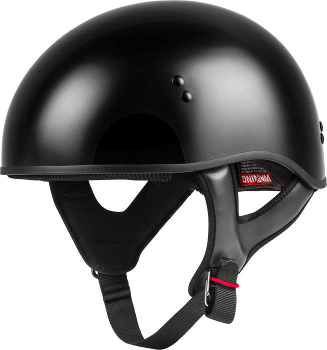 GMAX HH-45 Half-Helmet, DOT Approved for Motorcycle, Moped, Scooter and More (Black SM)