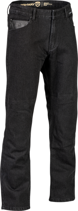 Highway 21 Men's Motorcycle Stronghold Jeans (Black, US 36)