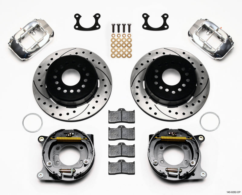 Wilwood Forged Dynalite P/S Park Brake Kit Drill-Polish Small Ford 2.50in Offset 140-9282-DP