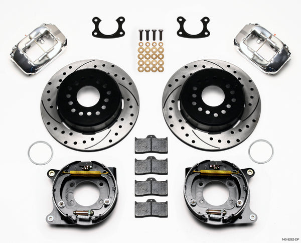Wilwood Forged Dynalite P/S Park Brake Kit Drill-Polish Small Ford 2.50in Offset 140-9282-DP