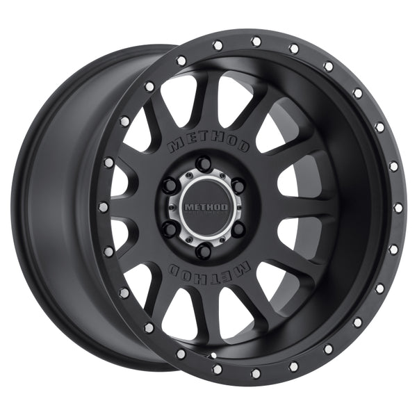 Method MR605 NV 20x9 -12mm Offset 6x5.5 106.25mm CB Matte Black Wheel MR60529060512N