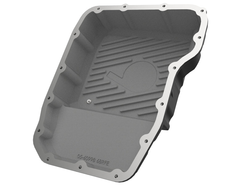 aFe Transmission Pan (Black w/ Machined Fins) 13-19 Compatible with Dodge Diesel Trucks L6-6.7L (td) 46-71160B