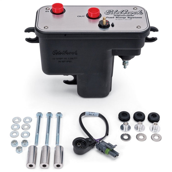 Edelbrock Fuel System Universal Fuel Sump Module Adjustable Fuel Sump Tank Only 255 LPH 36032