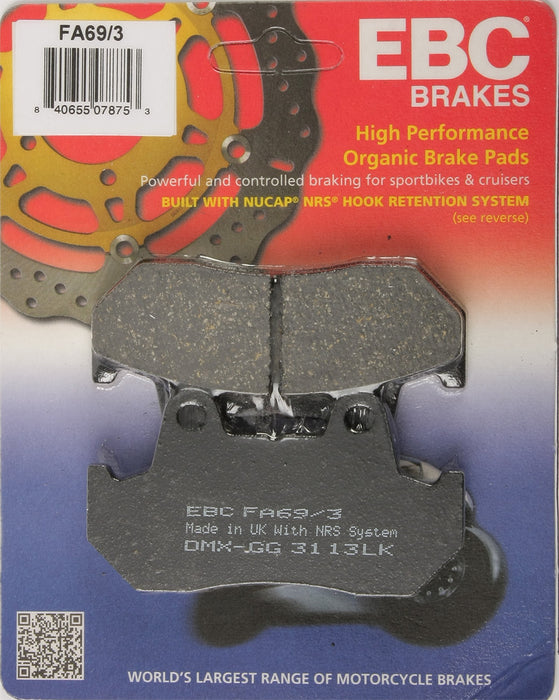 EBC Brakes FA69/3 Disc Brake Pad Set