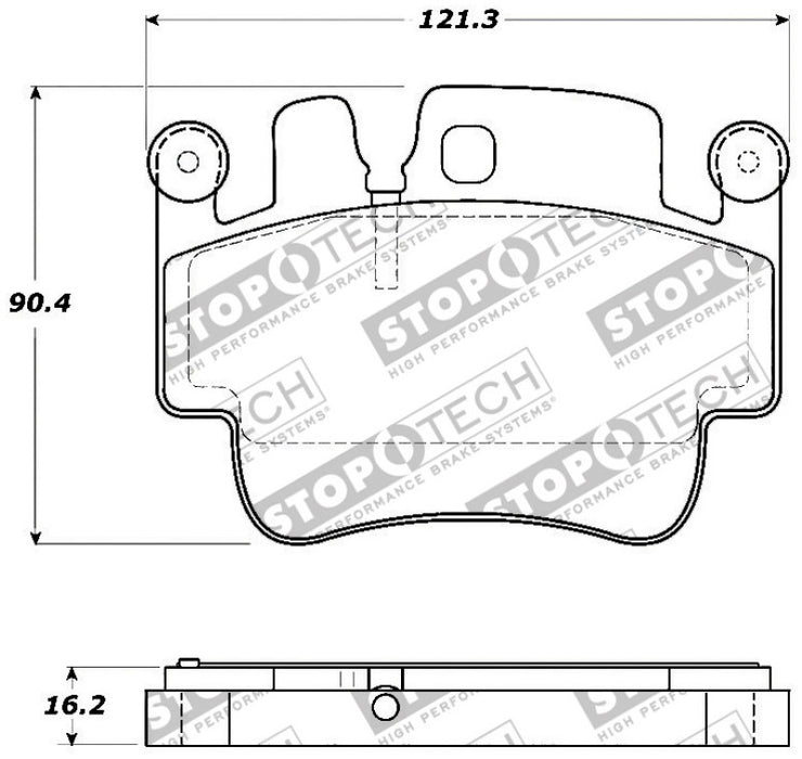 StopTech Street Touring 00-07 Porsche Boxster S / 06-07 Cayman Front Brake Pads 308.0917