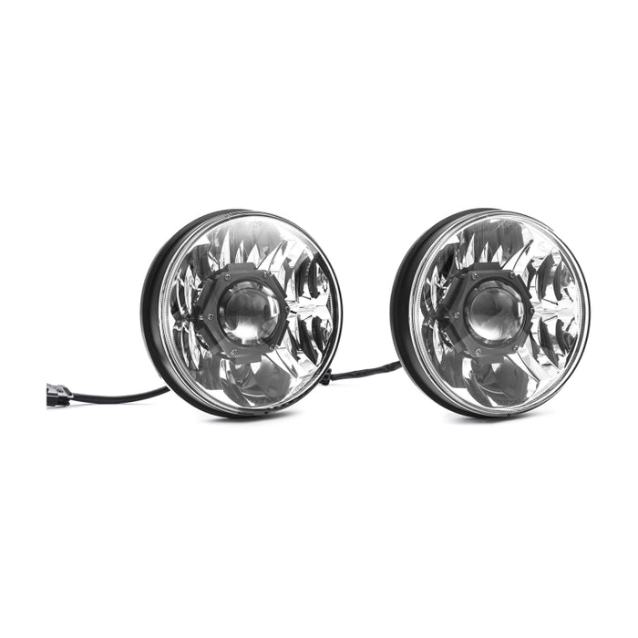 KC HiLiTES 18-20 compatible with Jeep JL/JT 7in. Gravity LED Pro DOT Approved Replac. Headlight (Pair Pack Sys) 42342