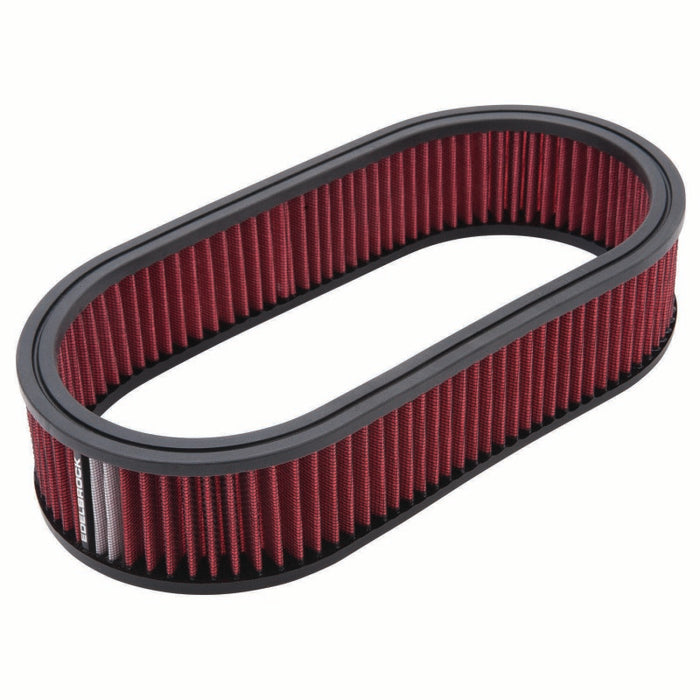 Edelbrock Air Cleaner Element Oval 2 5In Tall Red w/ White Strip 1226