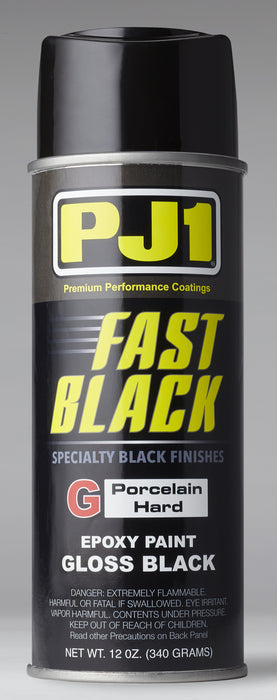 PJ1 16-GLS Gloss Black Epoxy Spray Paint (Aerosol), 12 oz