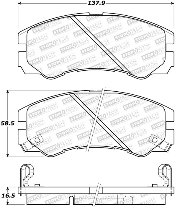 StopTech Street Brake Pads Rear 308.0579