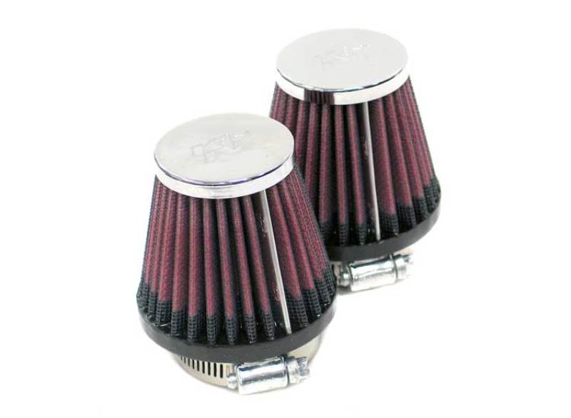 K&N Universal Chrome Filter 2.25in Flange / 3.5in Base / 2in Top / 4in Height 2 Per Box RC-1252