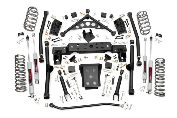 Rough Country 4 Inch Lift Kit Long Arm Fits Jeep Grand Cherokee Wj 4WD (1999-2004) 90820