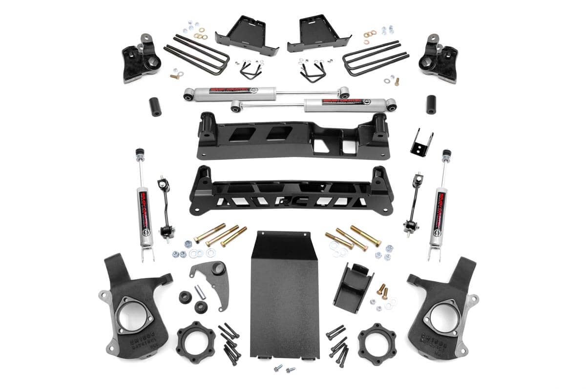 Rough Country 6 Inch Lift Kit Fits Chevy Silverado & fits GMC Sierra 1500 4WD (1999-2006 & Classic) 27220A