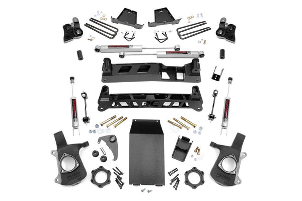 Rough Country 6 Inch Lift Kit Fits Chevy Silverado & fits GMC Sierra 1500 4WD (1999-2006 & Classic) 27220A