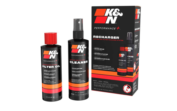 K&N Air Filter Cleaning Kit: Squeeze Bottle Filter Cleaner and Red Oil Kit; Restores Engine Air Filter Performance; Service Kit-99-5050