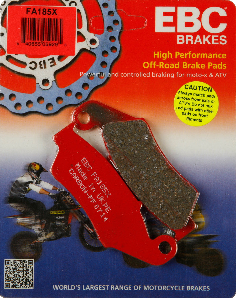EBC Brakes X-Series Carbon Brake Pads Fits Honda CRF230M 2009 Front FA185X