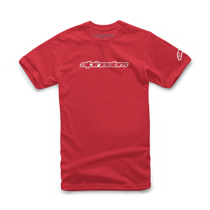 Alpinestars Wordmark Tee Red/White Sm 1036-72015-3020-S