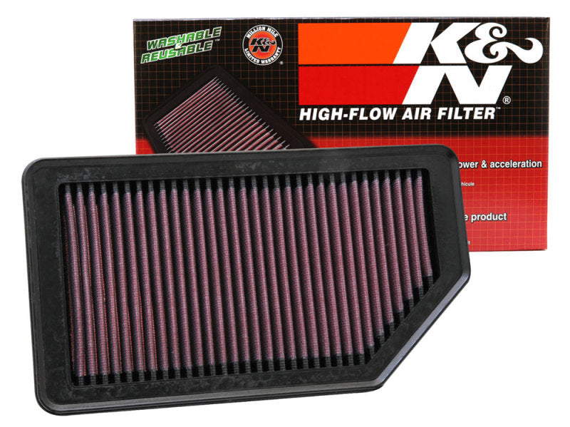 K&N Replacement Air Filter 10.625in O/S Length x 5.75in O/S Width x 1in Height 33-2472