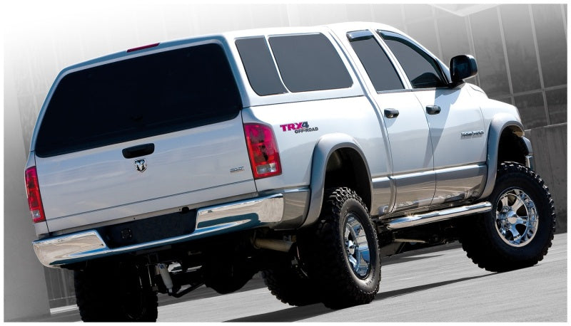 Bushwacker 02-08 Compatible with Dodge Ram 1500 Fleetside Extend-A-Fender Style Flares 4pc 78.0/96.0in Bed Black 50904-02