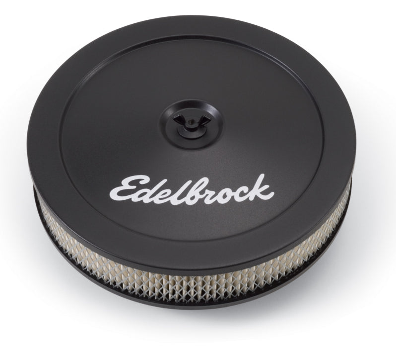 Edelbrock Air Cleaner Pro-Flo Series Round Steel Top Paper Element 10In Dia X 3 5In Black 1203