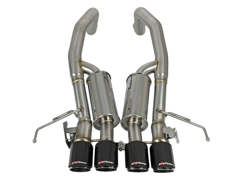 aFe MACHForce XP Axle Back 304SS Exhaust w/ Carbon Fiber Tips 15-19 Chevy Corvette Z06 49-34082-1C