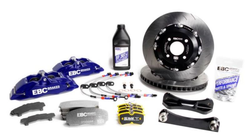 EBC Racing 15-17 Ford Fiesta (Mk7) Blue Apollo-4 Calipers 300mm Rotors Front Big Brake Kit BBK007BLU-1