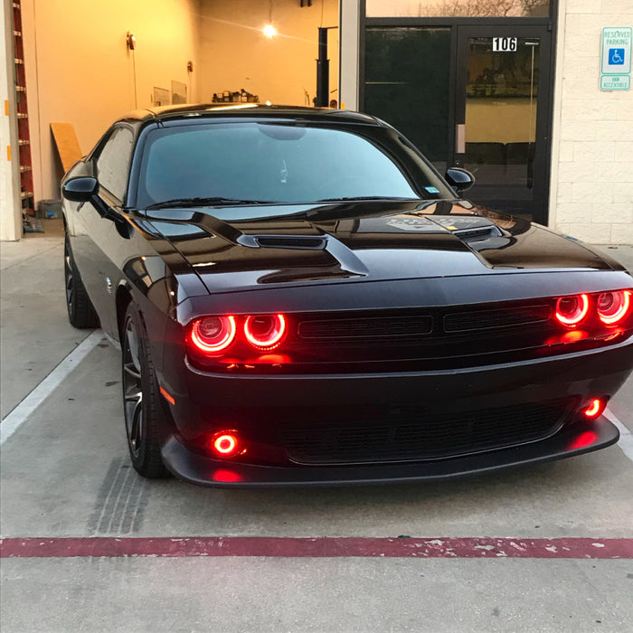 Oracle 15-21 Compatible with Dodge Challenger Waterproof LED Fog Light Halo Kit ColorSHIFT SEE WARRANTY 1236-333