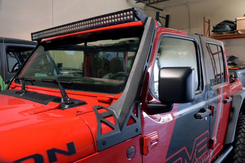 DV8 Offroad 2018+ compatible with Jeep Wrangler JL Over Windshield Light Bar Bracket LBJL-01