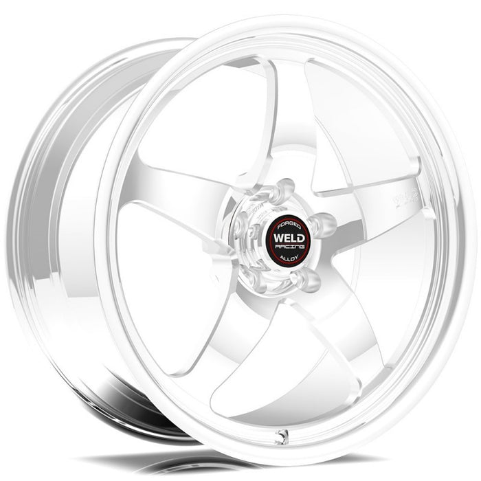 Weld S71 17x10.5 / 5x120mm BP / 7.7in. BS Polished Wheel (High Pad) Black Single Beadlock 71HP7105N77F