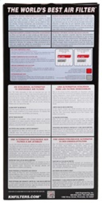 K&N Replacement Air Filter 04-08Citroen C4/05-10 Xsara/08-10 Berlingo / 05-11 Peugeot 206/05-09 307 33-2937
