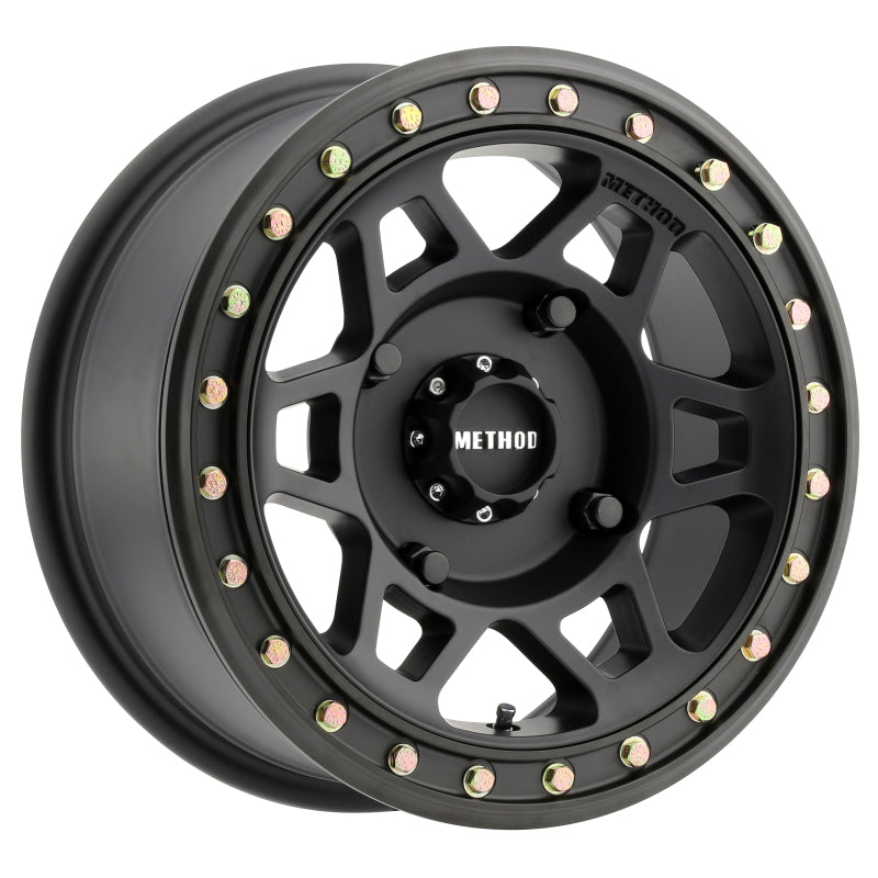 Method MR405 UTV Beadlock 15x7 / 5+2/38mm Offset / 4x136 / 106mm CB Matte Black Wheel MR40557047552B