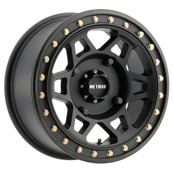 Method MR405 UTV Beadlock 15x7 / 4+3/13mm Offset / 4x136 / 106mm CB Matte Black Wheel MR40557047543B