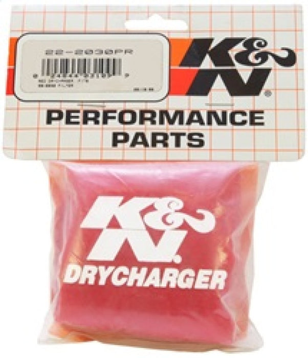 K&N Red Drycharger 5.25in x 3in Round Tapered Air Filter Wrap 22-2030PR