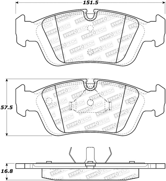 StopTech Sport Brake Pads w/Shims & Hardware Front 309.05581