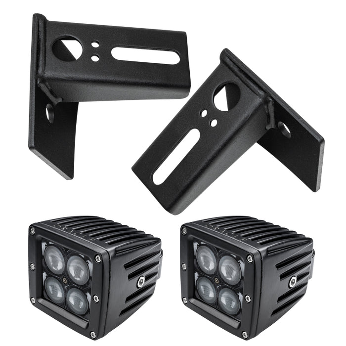 Oracle compatible with Jeep JK Lower Windshield Mount Brackets/Lights Combo SEE WARRANTY 2142-504