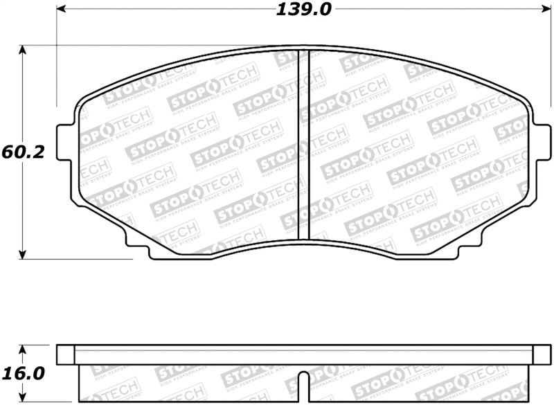 StopTech Street Brake Pads Rear 308.0551