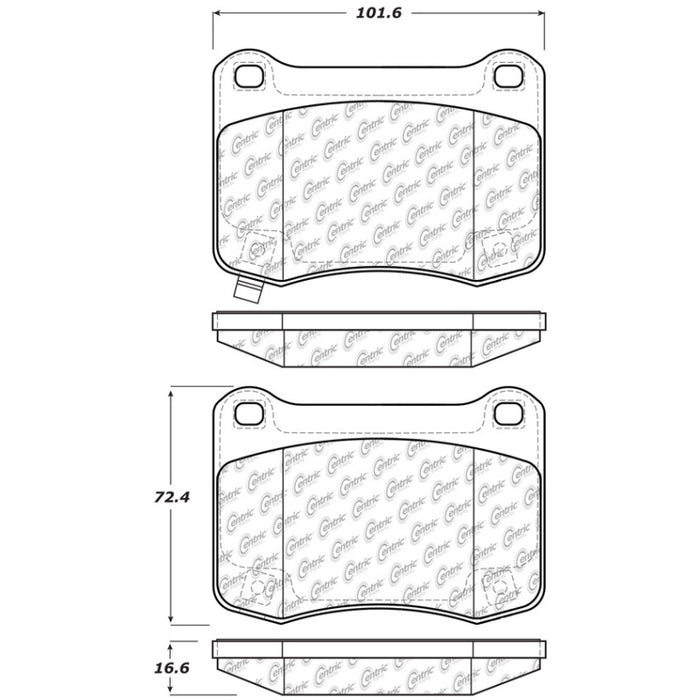 StopTech Street Touring 08-09 Lexus IS F Rear Brake Pads 308.1366