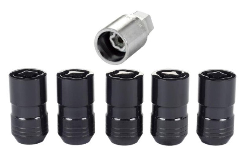 McGard Wheel Lock Nut Set 5pk. (Cone Seat) M14X1.5 / 22mm Hex / 1.639in OAL Black 24516